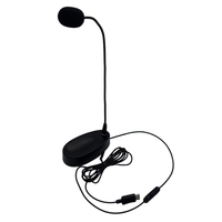 Microphone de bureau professionnel USB-C à col de cygne filaire avec bouton de sourdine pour conférences informatiques et enregistrement de jeux