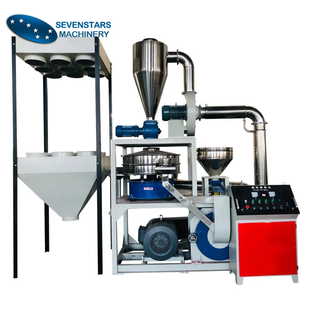 Sevenstars 250 키로그램/시간 폐기물 플라스틱 pp를 위한 소형 분쇄기 기계 선반