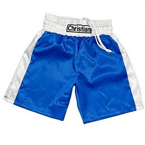 Pantalones Cortos de Boxeo Unisex Personalizados OEM ODM, Tejido de 180g, Ajuste Atlético, Todos los Colores/Tallas, Logotipo Personalizado, MMA, Muay Thai, Kickboxing, Venta al Por Mayor - Product Image 1