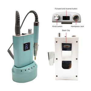 Strong Brushless Rechargeable <strong>Pink</strong> Blue Nail <strong>Drill</strong> 35000rpm Cordless Electric Nail Salon <strong>Drill</strong> Machine Factory Wholesale - Product Image 2