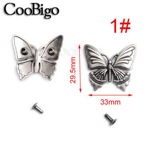 Juego de remaches Punk Rock, tachuelas de Metal, remaches para ropa, bolso de cuero, accesorios para calzado, artesanía artesanal, mariposa, flor y <span class=keywords><strong>estrella</strong></span> - Product Image 3