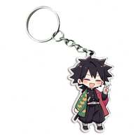 Porte-clés personnalisé en acrylique avec pendentif de personnage d'anime mignon, imprimé UV, chaîne métallique pour cadeaux souvenirs des fans