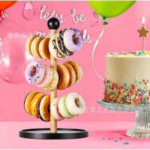 Soporte de madera transfronterizo para donuts, expositor de postres y fiestas, escurridor de vasos para el hogar, expositor de decoración para cumpleaños - Product Image 2