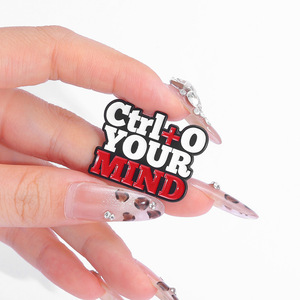 प्रोग्राम कंप्यूटर पत्र ब्रोच रचनात्मक कार्टून कीबोर्ड बटन आकार धातु enamel लैपल पिन - Product Image 4