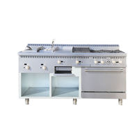 Best-seller Équipement de cuisine commerciale Cuisinière à gaz avec four Combo Brûleur à gaz Cuisinière Four pour usage intensif