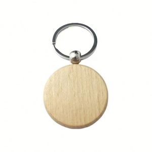 Llavero de madera DIY; Llavero de haya; Llavero colgante hecho a mano de madera maciza con decoración creativa - Product Image 1