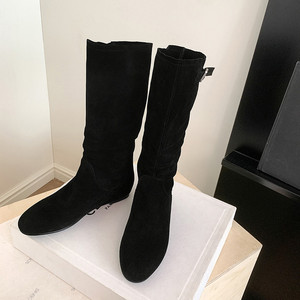 Nuovi Arrivi 2026: Stivali Invernali da Donna in Pelle Scamosciata Comodi e Classici con Fibbia sulla Parte Superiore del Gambaletto - Product Image 3