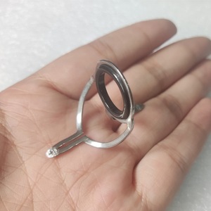Anneaux de guidage en acier inoxydable à double patte avec anneaux en céramique pour la construction de cannes à pêche en mer, accessoire pour la pêche en eau salée - Product Image 3