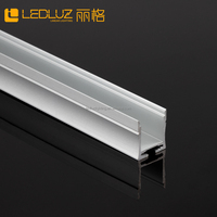 Luminaire linéaire LED en aluminium pour montage en surface ou suspension, 23,4*27,8 mm, pour bande LED de 18 mm