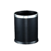 Grande poubelle en acier inoxydable à toit ouvert 10L durable sans couvercle pour voiture, cuisine ou poubelle à la maison ou au bureau
