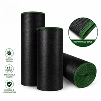 Filet d'ombrage noir en HDPE tricoté warp, résistant aux UV à 70%-90%, respirant et durable, en rouleau pour serres, fermes et pépinières