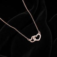 Collier pendentif cœur en zircon, argent sterling 925, design entrelacé, 10x15mm, cadeau pour femme