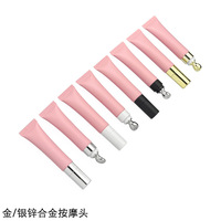 Crème contour des yeux personnalisée cosmétique brillant à lèvres tube à presser 15ml pe tube souple avec applicateur métal céramique emballage tube crème contour des yeux