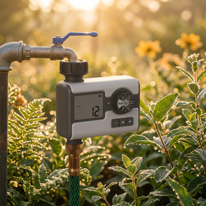 Temporizador de Riego Inteligente Recargable de Plástico, Controlador de Riego por Aspersión, Diseño Portátil a Prueba de Agua <span class=keywords><strong>para</strong></span> Sistema de Riego por Goteo, Protección Contra Plagas - Product Image 1