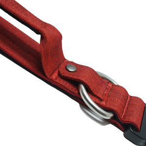 Collier pour chien en nylon rembourré personnalisable de haute qualité, avec boucle en métal, rubans décoratifs, style luxueux et tendance, couleurs unies - Product Image 3