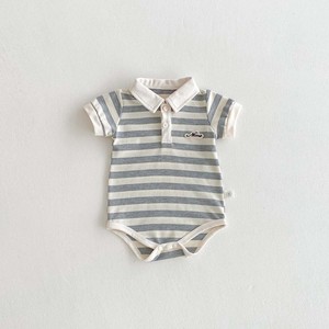 Abbigliamento Casual Estivo Unisex <span class=keywords><strong>per</strong></span> Neonati, Body <span class=keywords><strong>Polo</strong></span> a Maniche Corte in Cotone, Tuta a Righe e Tinta Unita <span class=keywords><strong>per</strong></span> Neonati - Product Image 5