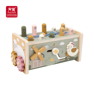 Jeu éducatif en bois Phoohi pour enfants, jeu d'apprentissage spatial à taper, pour les 2-4 ans, améliore la coordination œil-main - Product Image 3