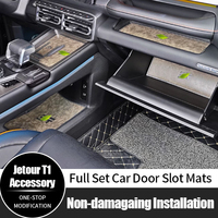 Nouvelle tendance : Tapis de garniture de porte de voiture en cuir, ensemble complet, pour Jetour T1 – Accessoires