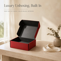 Boîte d'expédition personnalisée bicolore avec intérieur noir pour bijoux, cosmétiques, bougies et vêtements, emballage cadeau, expédition en gros