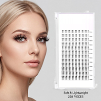 Faux cils TORVIKX légers en grappe unique, doux et pratiques, adhésif double effet, décoration naturelle longue durée