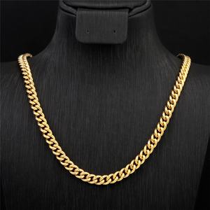 Chaîne cubaine en laiton plaqué or 24 carats Jxx, 45/60 cm, collier tendance pour hommes et femmes, cadeau - Grande vente - Product Image 5