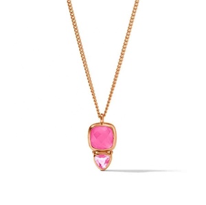 Magnifique collier Milskye pour femmes, plaqué or 14 carats, argent sterling 925, <span class=keywords><strong>Aquitaine</strong></span> Duo, délicat, irisé, rose pivoine - Product Image 5