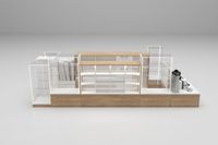 M2 Display Store Design Modern Bag Kiosk Boutique Cosmetics Display Counter Toy Mall Kiosk Shop Design Perfume Kiosk Design