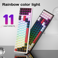 Nuevo Teclado Mecánico R78 Plug and Play, Intercambiable en Caliente, USB Tipo-C, Mini RGB LED con Retroiluminación, Anti-Ghosting, 75%, para Mac, Laptop, Tablet