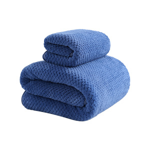 Juego de toallas de felpa de piña, toalla de baño de felpa de coral extra grande y gruesa, de secado rápido y absorbente, para el hogar, para adultos, rectangular - Product Image 2