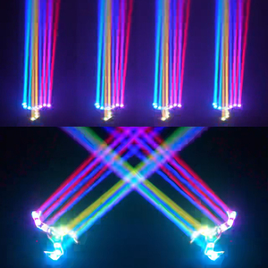 Nhỏ Cyclone RGB LED di chuyển đầu <span class=keywords><strong>laser</strong></span> Đèn sân khấu UV phát ra với DMX512 điều khiển Nhôm Cơ thể đèn - Product Image 6