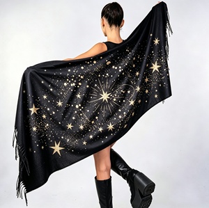 Custom Logo <strong>Pashmina</strong> Two Side Print Psytrance Outfit Festival Printed Scarf Art Wrap Shawl Accessory Low MOQ <strong>Pashmina</strong> <strong>Wedding</strong> - Product Image 3