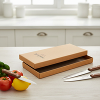 Boîte d'emballage écologique rigide pour coffret cadeau de couteaux de cuisine, finition mate, estampage à chaud, boîtes en carton personnalisées, boîte de présentation