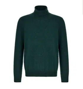 Kai Qi abbigliamento autunno e inverno nuovo maglione dolcevita verde a maniche lunghe da uomo