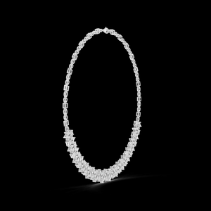 จี้เพชรประดับดอกไม้สีทอง สร้อยคอพร้อมสายโซ่ทอง 14K และ 18K สไตล์หรูหราสำหรับงานแต่งงานและโอกาสพิเศษ - Product Image 4