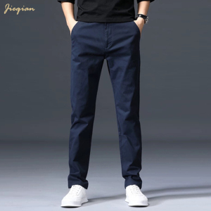 <span class=keywords><strong>Pantalon</strong></span> <span class=keywords><strong>Chino</strong></span> <span class=keywords><strong>Homme</strong></span> <span class=keywords><strong>Bleu</strong></span> <span class=keywords><strong>Marine</strong></span> Décontracté en Mélange de Coton Épais à Haute Densité Coupe <span class=keywords><strong>Slim</strong></span> Polyvalent pour Affaires - Product Image 1