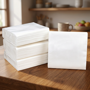 Serviettes de table en papier KIYA personnalisées, 2 plis, en pâte de bois vierge, pour la maison, l'hôtel, le restaurant et les mariages (500 unités, 4 plis) - Product Image 3