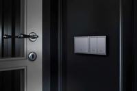 Interrupteur mural tactile intelligent KNX moderne, 2 interrupteurs, matériau PC, type 86, 21-30V DC 12mA, pour usage domestique et hôtelier