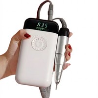 Machine à ongles électrique silencieuse portable, 35000 tr/min, batterie rechargeable 7500 mAh, rechargeable par USB, outils de manucure professionnels