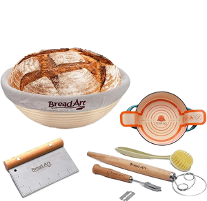 Bread Art Sourdough Proofing Basket Kit With Dough Scraper And Bench Knife For Bread Making - Product Image 1