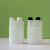 Flacon pulvérisateur doseur en HDPE écologique pour cosmétiques et parfums, double goulot, 1000 ml, avec bouchon à vis inviolable et sérigraphie