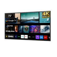 Afficheur numérique LCD extérieur 4K anti-reflet AG de 75 pouces, 1500 nits, haute luminosité, étanche IP55, avec graphismes animés