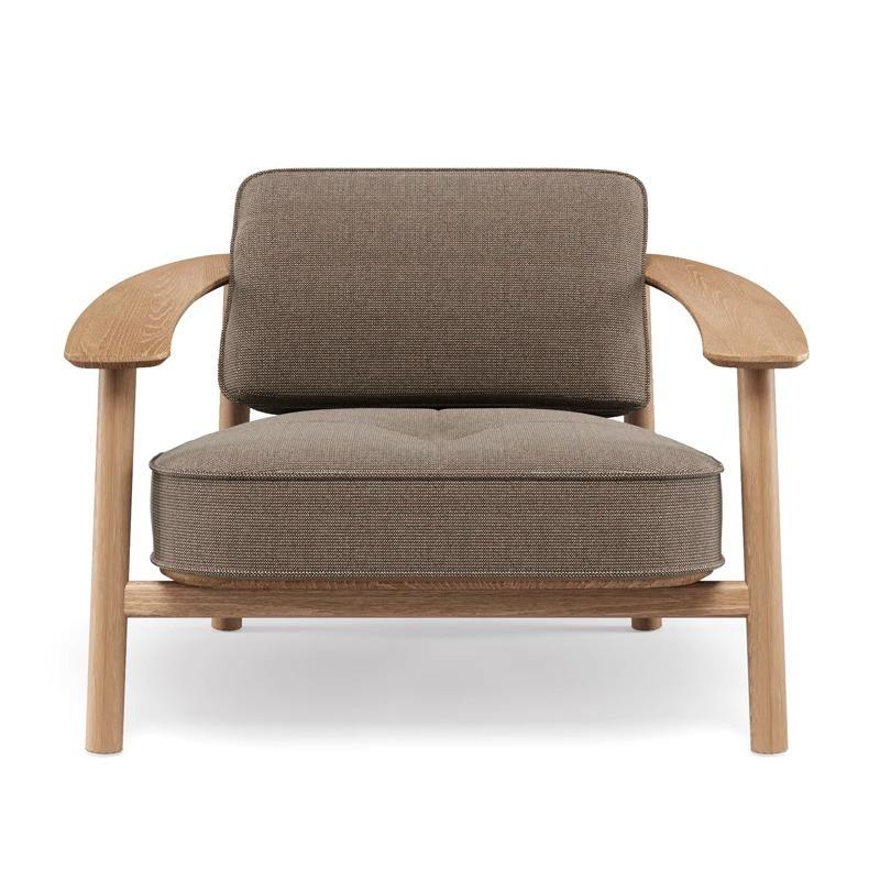 Canapé simple (bois de teck, tissu imperméable importé)