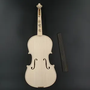 Unvollendete DIY Violine Unlackierte Ahorn Weiß Embryo Violine