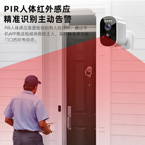 <b>Wireless</b> Wifi <b>Camera</b> 120 Degree Wide Angle Home Surveillance With Night Vision And Voice Intercom For Indoor Outdoor Use - Product Image 4