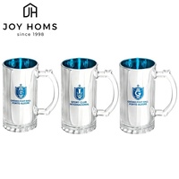 Verre à bière personnalisé avec anse, couleur classique électroplaquée, sublimation, directement de l'usine pour bar à domicile et fêtes