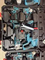 4-5 Pcs Ensemble d'outils électriques sans fil Kits d'outils électriques sans balai Boîte à outils sans fil à batterie au lithium