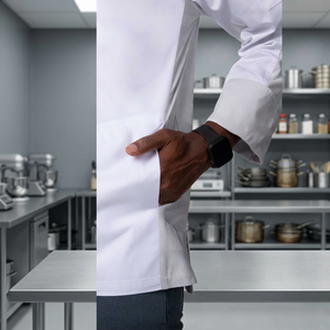 เสื้อแจ็คเก็ตเชฟสำหรับร้านอาหาร บาร์ เบเกอรี่ คาเฟ่ แขนยาว ติดกระดุม ยี่ห้อ Stonefield Manufacturing สำหรับผู้ชาย ผู้หญิง และทุกเพศ - Product Image 2