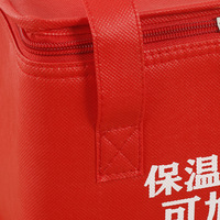 Sac isotherme imperméable rouge non tissé pour 6 canettes de bière ou autres boissons