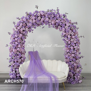 Arco de Rosas Artificiales Personalizable DKB, Ecológico y Duradero, Decoración para Bodas y Ceremonias, Arco Floral Grande con Soporte - Product Image 3