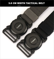 Ceinture tactique unisexe réglable, confortable, colorée, en polyester élastique robuste pour l'extérieur, vente en gros